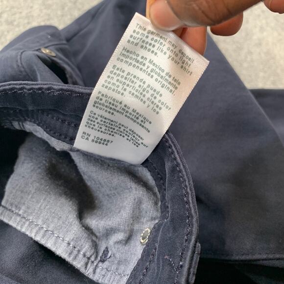 Adriano Goldschmied Pants Mens 31 Navy Everett Slim Straight Stretch 5 Pocket - Picture 11 of 13